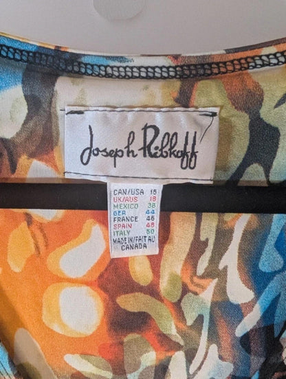 Joseph Ribkoff Draped Top – Eyelet Detail – UK 18 Stretch Jersey