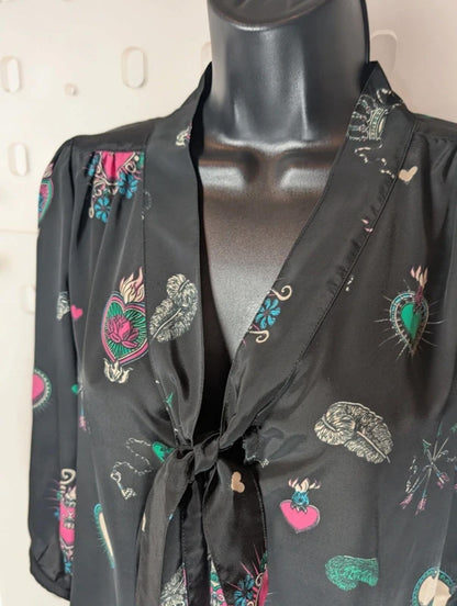 Stardust London "Betty" Blouse - Sacred Heart Print - XS
