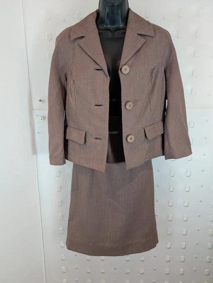 True Vintage 1960s Bickler 100% Wool Skirt Suit Made in England