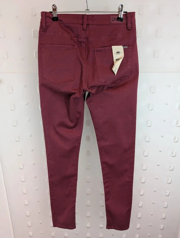 MKT Studio Parno Burgundy Skinny Jeans Size 27 NWT