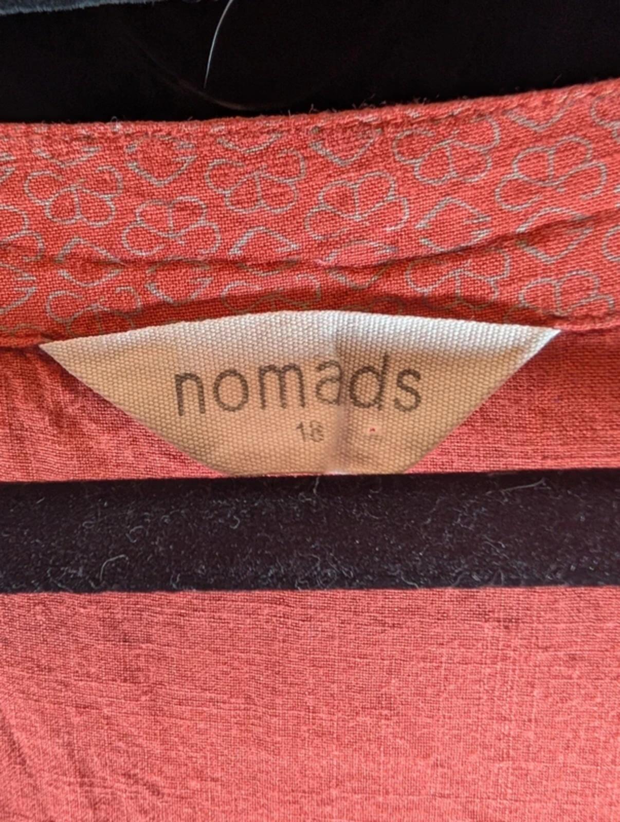 Nomads Coral Printed Viscose Top UK18 Relaxed Fit Ethical