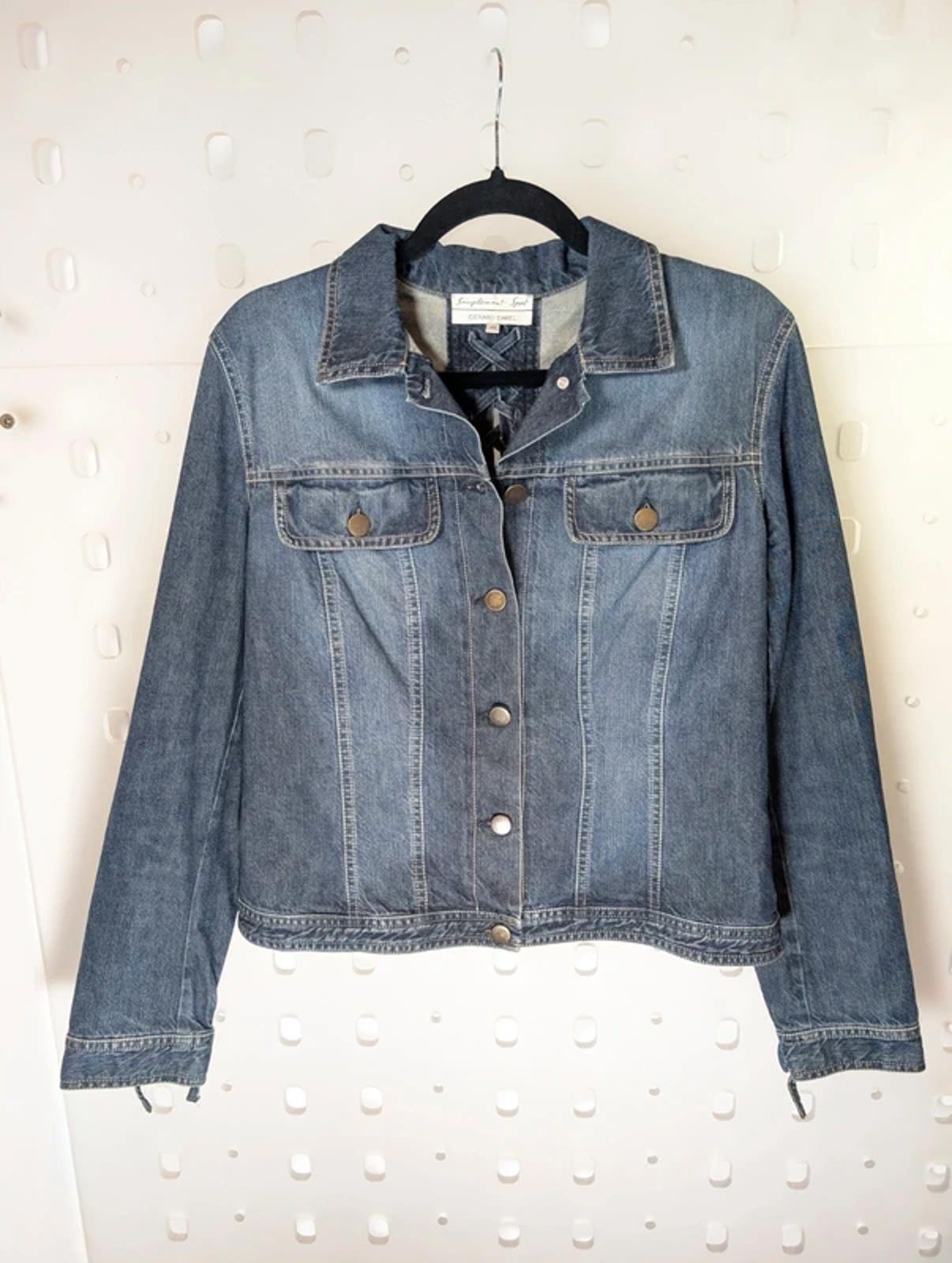 Gérard Darel Denim Jacket Plait Detail Made in Italy Size 40