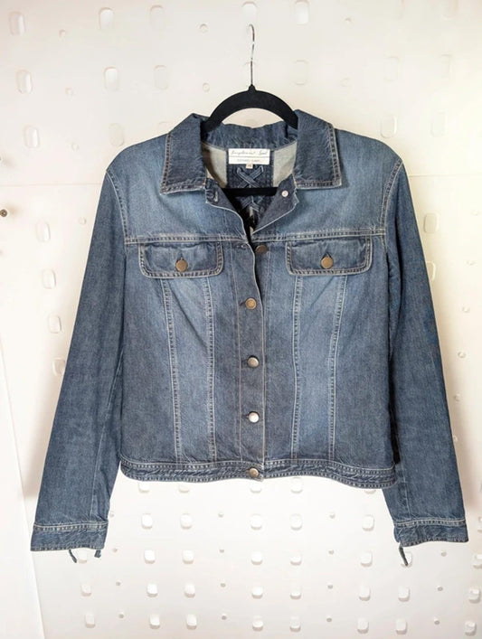 Gérard Darel Denim Jacket Plait Detail Made in Italy Size 40