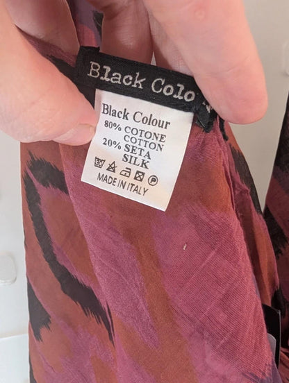 Black Colour Kaya Silk Cotton Sarong / Scarf NWT