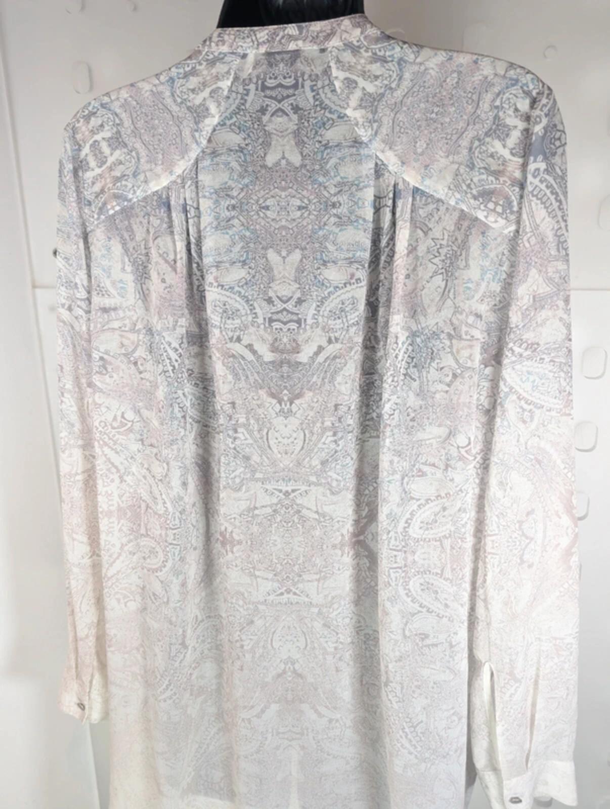 Mint Velvet Longline Pleated Zip Front Blouse UK12