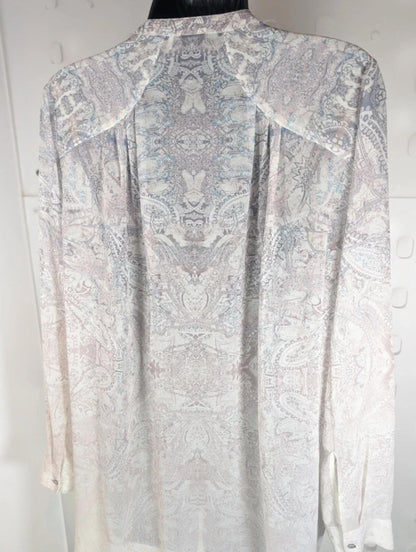 Mint Velvet Longline Pleated Zip Front Blouse UK12