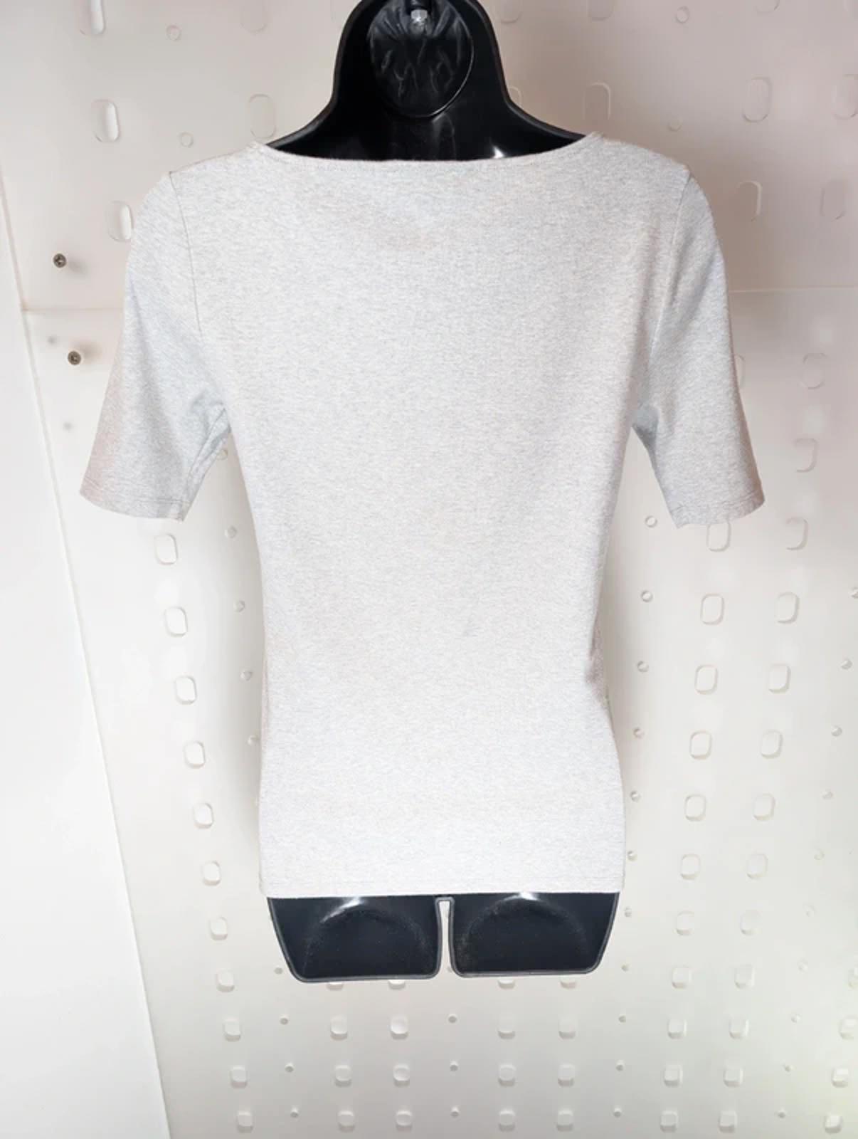 Ralph Lauren Grey Marl Boat Neck T-Shirt Small