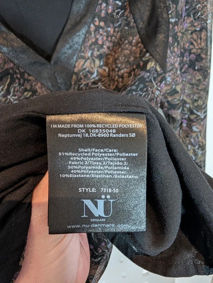 NU Denmark Dark Botanical Longline Top Size S