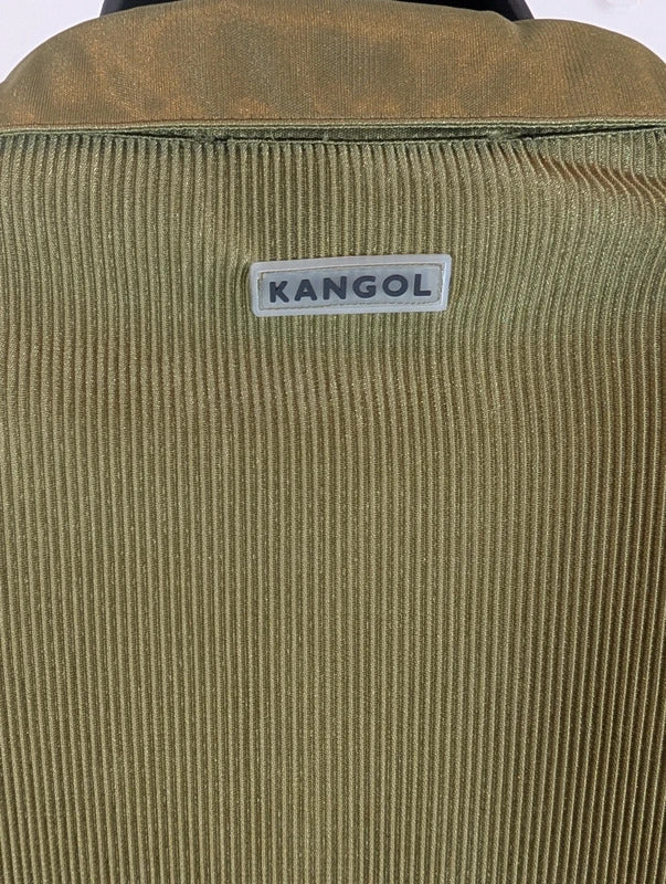 Kangol Khaki Pleated Satin Trim Oversized Shirt UK14 NWT