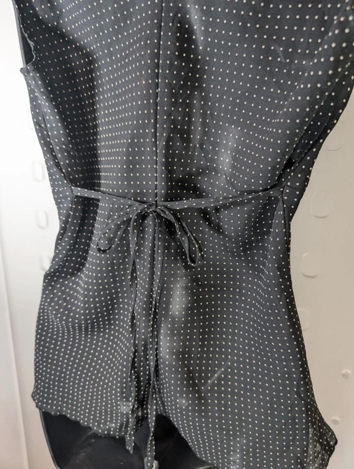 Necessary Objects by Ady Gluck-Frankel Y2K Sheer Polka Dot Lace Top XS S