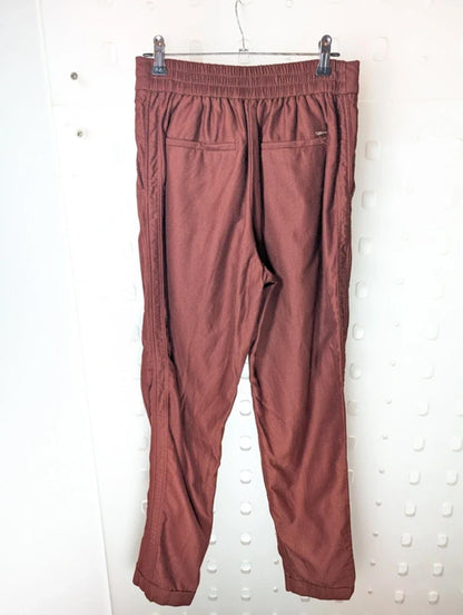 Massimo Dutti Maroon Tailored Joggers Size 34 Elastic Back Waist