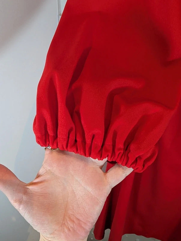 Vintage Betty Barclay Red Belted Midi Dress 70s 80s