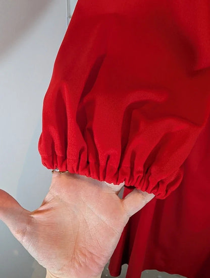 Vintage Betty Barclay Red Belted Midi Dress 70s 80s