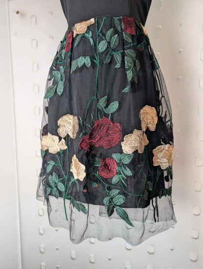 Ada Gatti Halter Neck Embroidered Dress (Made in Italy) Size S