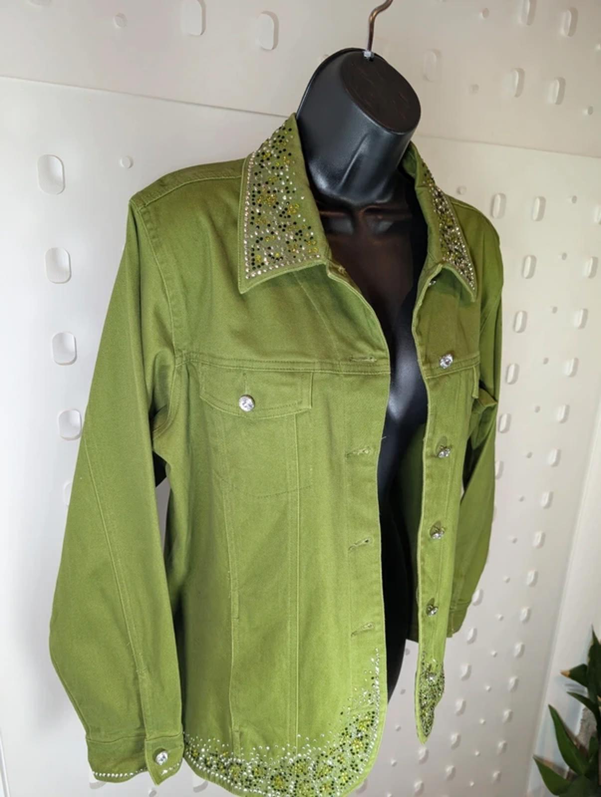 Quacker Factory Embellished Rhinestone Jacket Size S