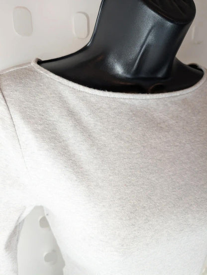 Ralph Lauren Grey Marl Boat Neck T-Shirt Small