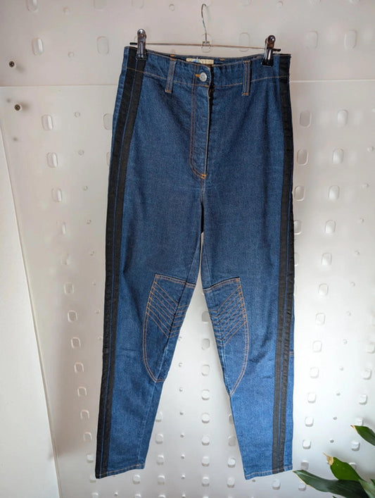 Kenzo Jeans – Vintage Side Stripe Biker Style UK 8