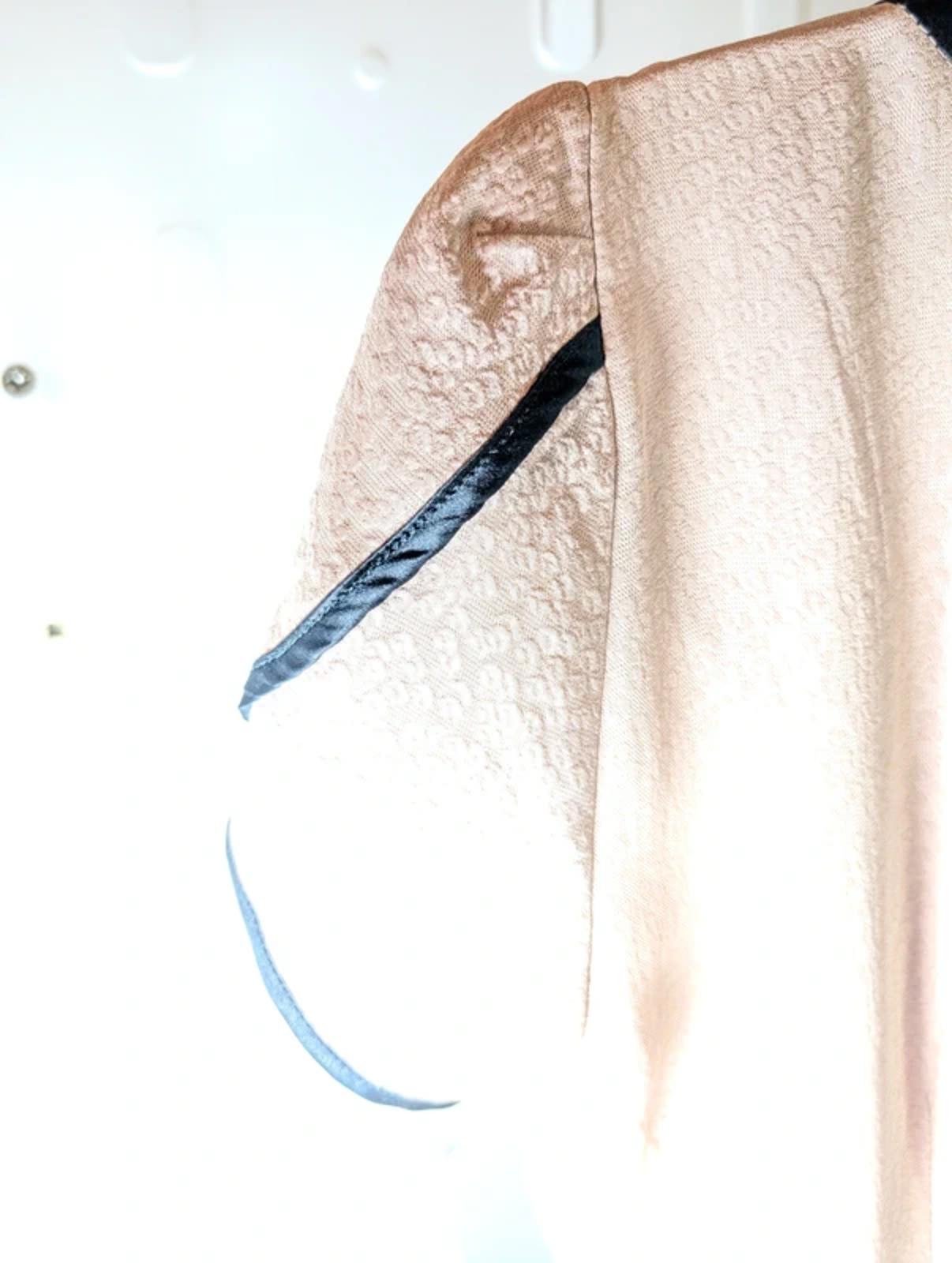 🖤 Rützou Silk 1920s-Style Contrast Panel Dress | UK 10