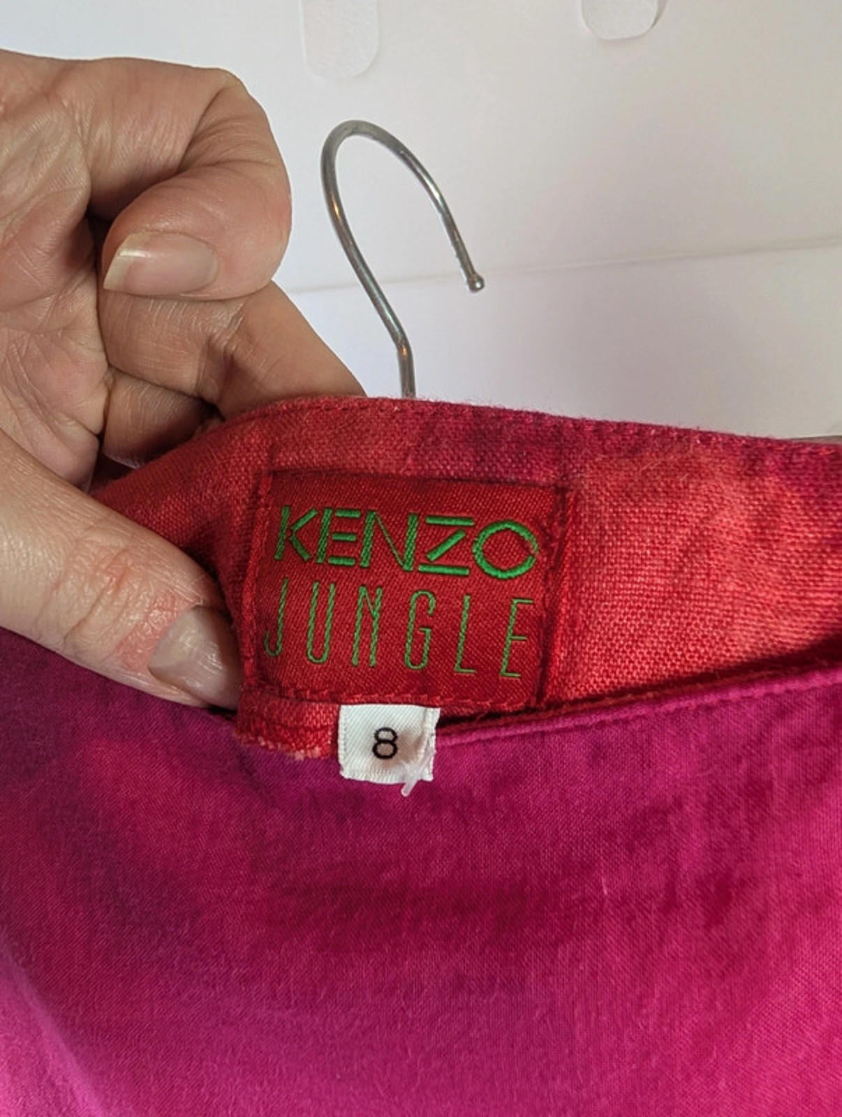 Kenzo Jungle floral skirt and top set – age 8 – pink & orange cotton