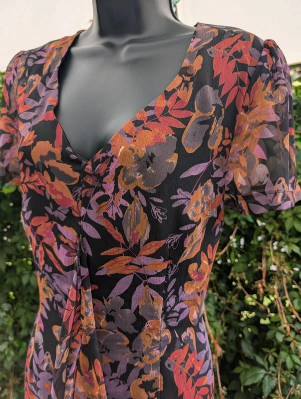 Joe Browns Autumn Floral Hanky Hem Dress UK14
