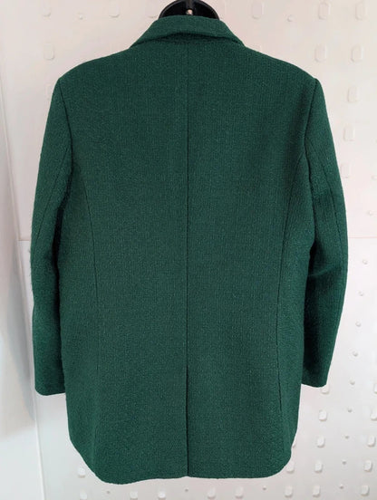 Next Emerald Green Oversized Gold Button Blazer Jacket UK14
