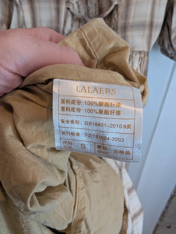 Lalaers Lolita Check Corset Full Skirt Dress Size S