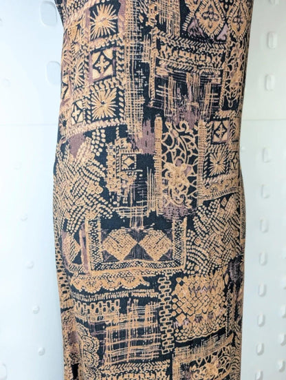 Instinct Vintage 90s Block Print Maxi Dress | Viscose | S