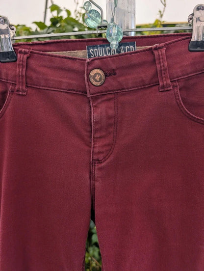 SoulCal & Co California DLX Burgundy Skinny Jeans UK8 W30