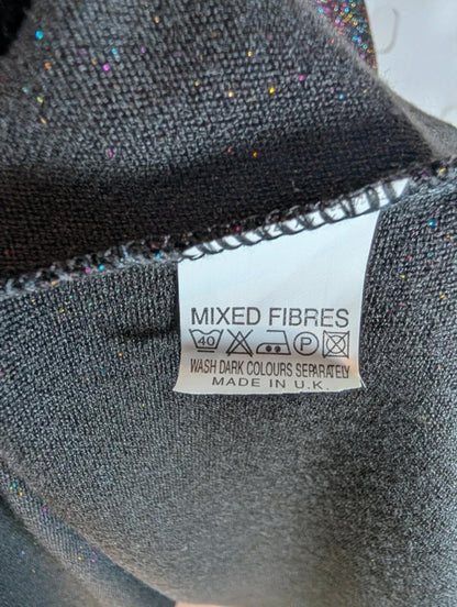 Influence Black Skater Dress Rainbow Sparkle S