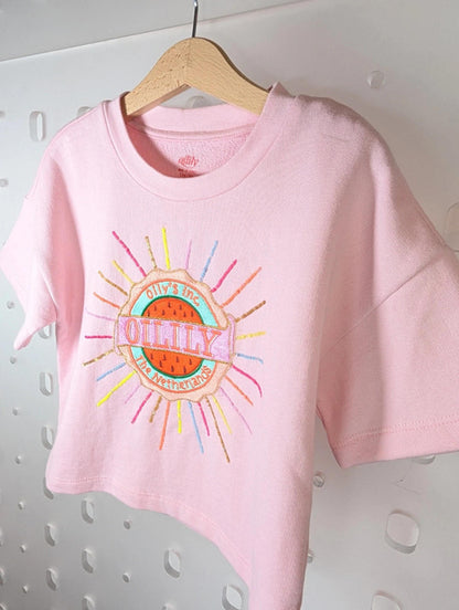 Oilily Hussle artwork short sleeve jersey top – age 4 – BNWT