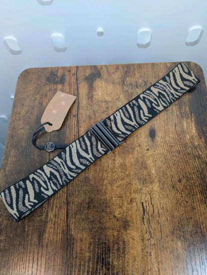 Nooki London Zebra Metallic Stretch Belt NWT Small/Medium