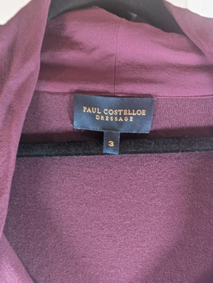 Paul Costelloe Dressage burgundy silk blend knit jumper size 3