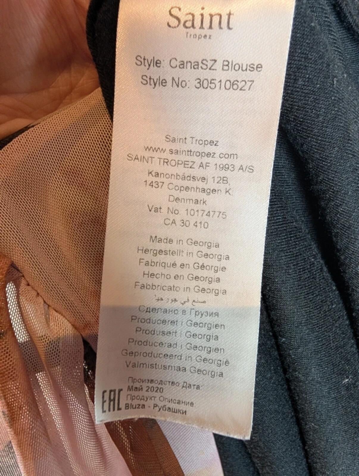 Saint Tropez Cana Mesh Peplum Blouse Print XXL