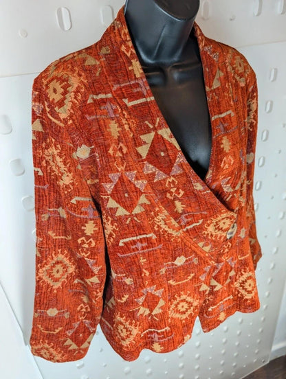 Sahara Lagenlook Jacket Large - Made in Denmark - Abstract Boho Arty