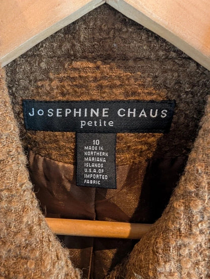 Vintage Josephine Chaus Petite Bouclé Boxy Jacket Size 10