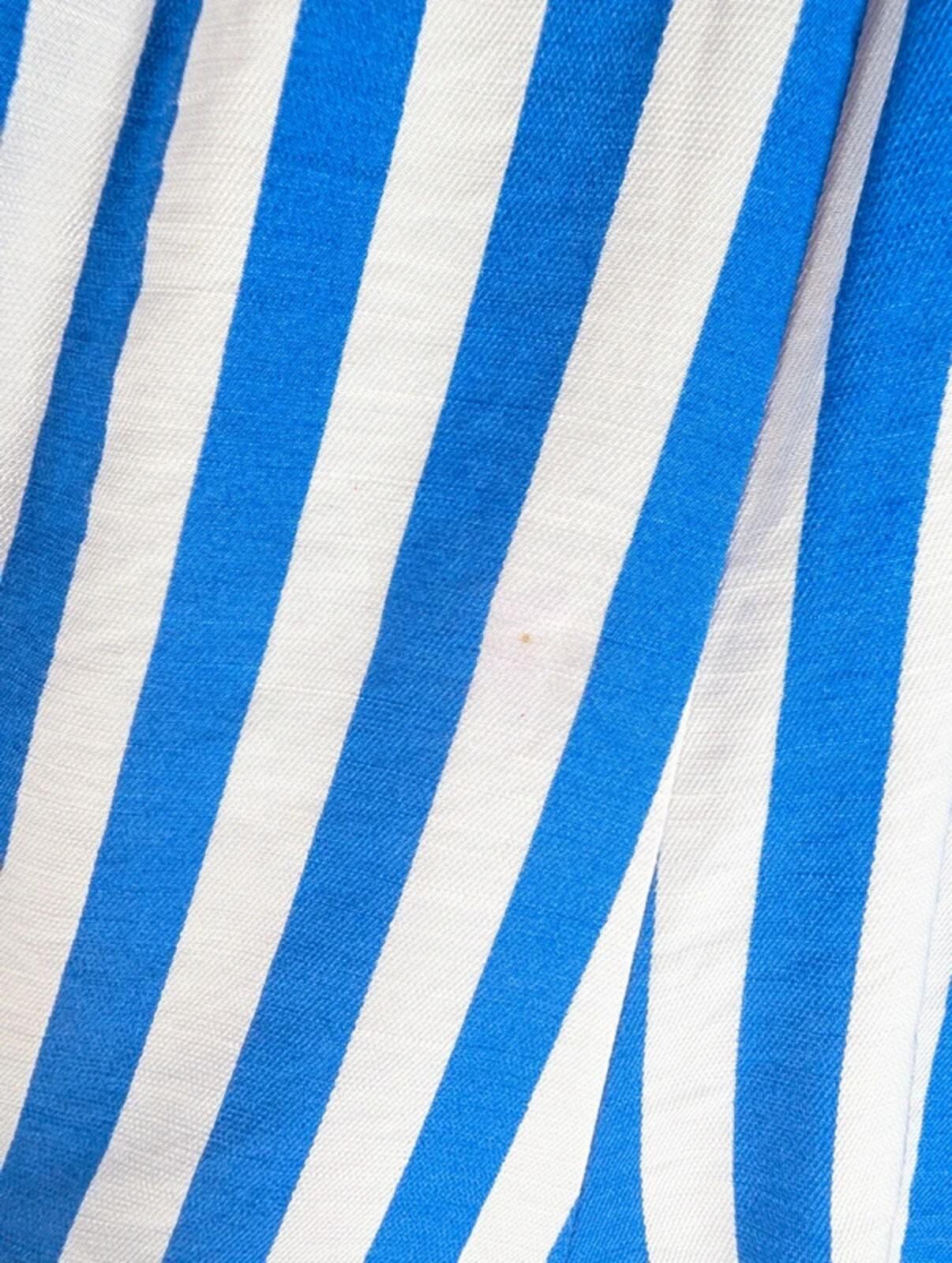 Mango blue & white striped paperbag waist shorts UK16