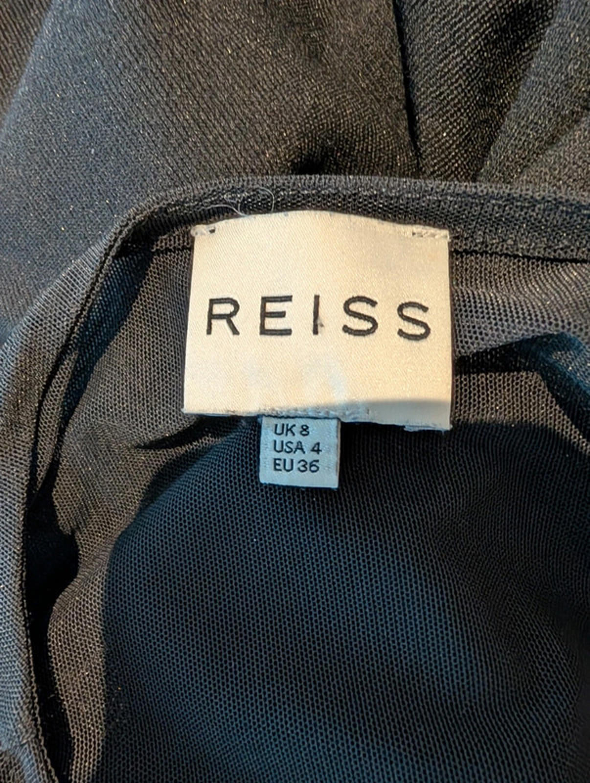 Reiss ‘Otis’ Sweetheart Bodycon Dress Black – UK 6 (Label 8)