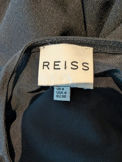 Reiss ‘Otis’ Sweetheart Bodycon Dress Black – UK 6 (Label 8)