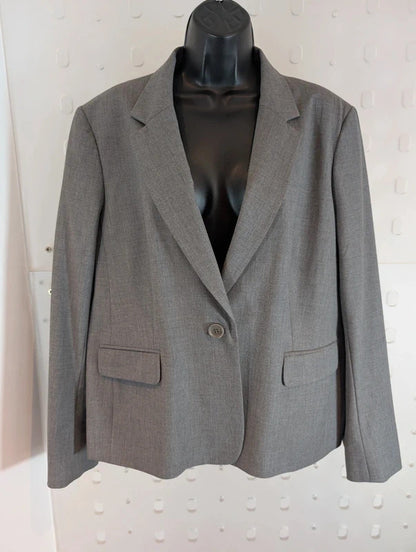 Jaeger Grey Tailored Boxy Jacket UK18