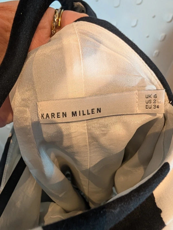 Karen Millen Zebra Print Asymmetric Dress UK6