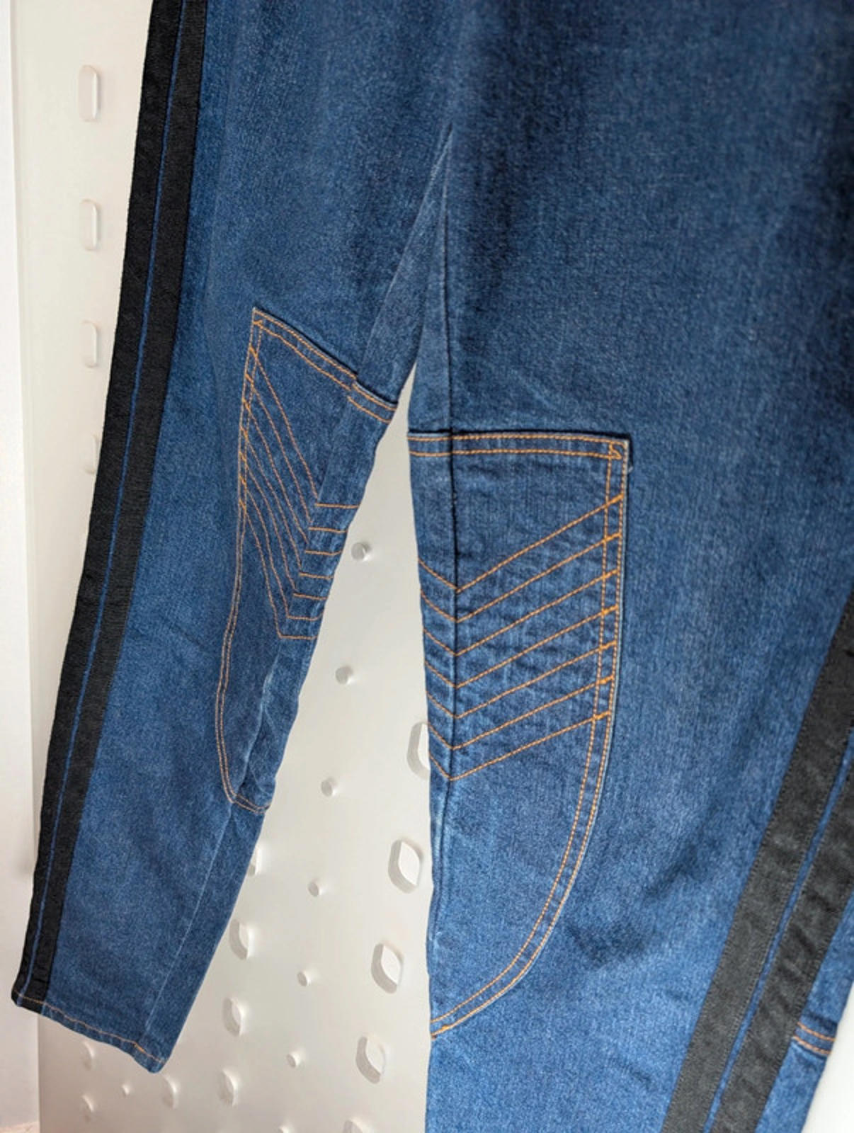 Kenzo Jeans – Vintage Side Stripe Biker Style UK 8