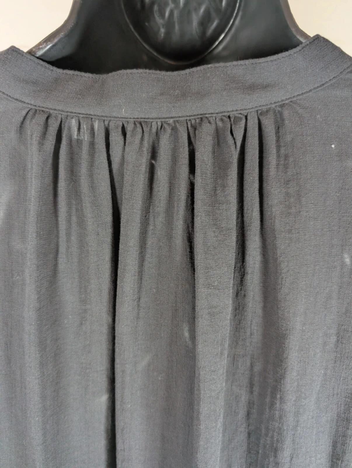 JW Anderson for Uniqlo Sheer Tie Neck Blouse Black Medium