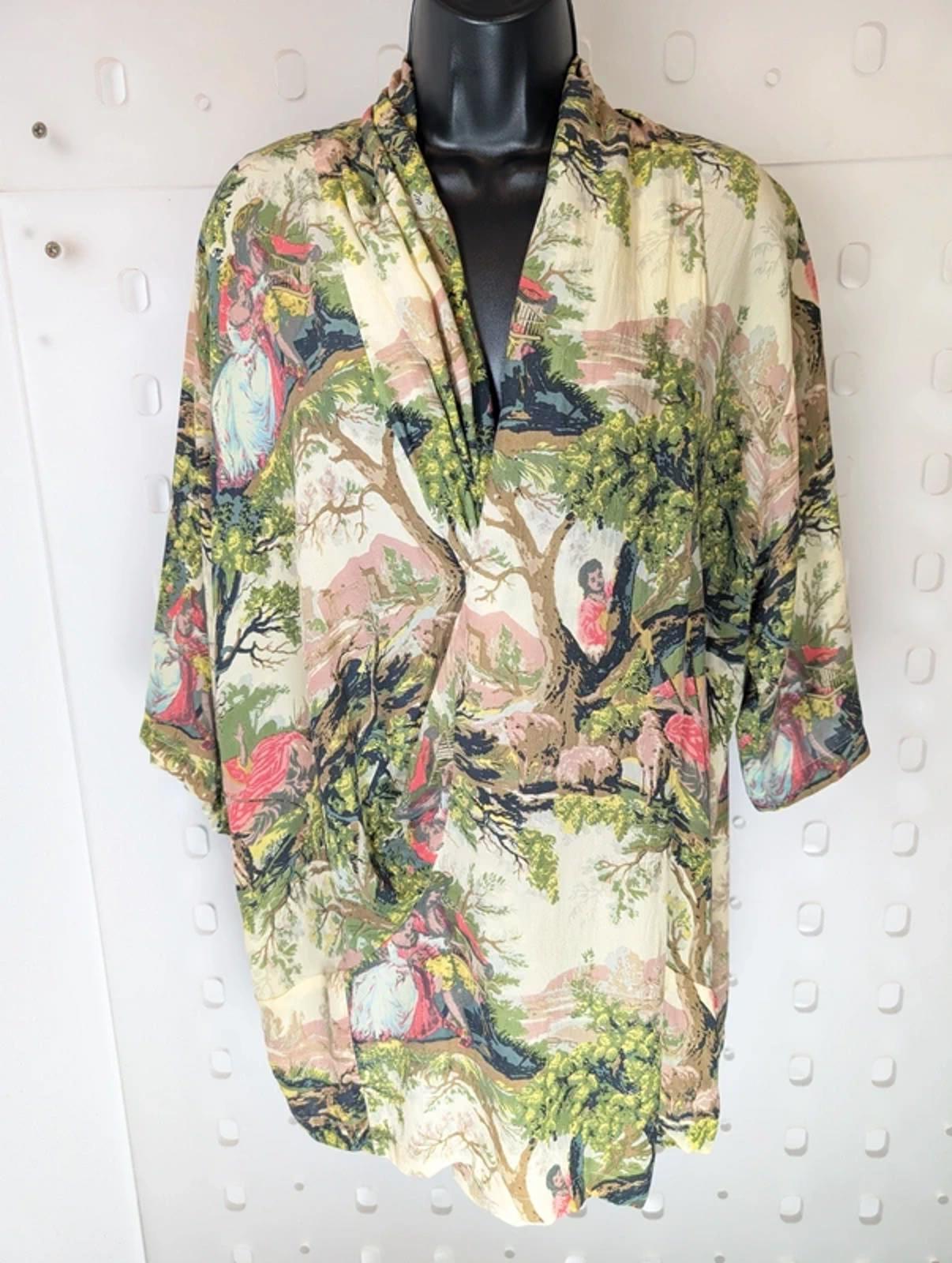 One Hundred Stars Rachel Top Country Toile Print M/L