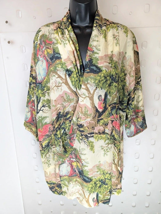 One Hundred Stars Rachel Top Country Toile Print M/L