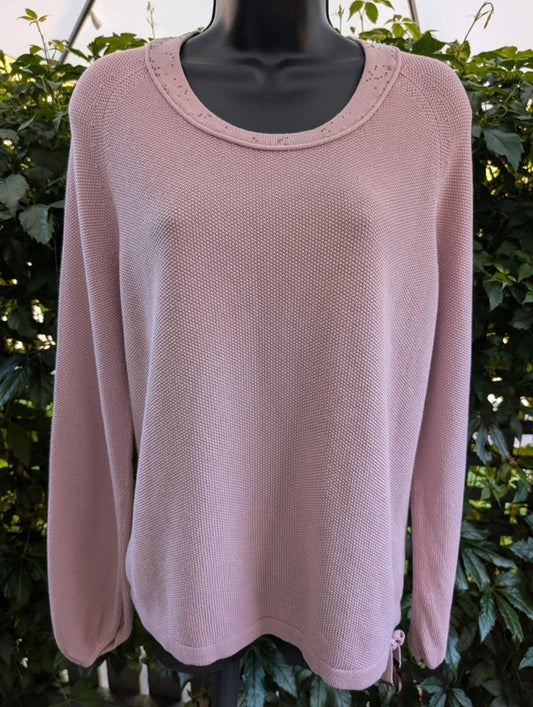 Monari Stud Detail Jumper Rose Pink UK12