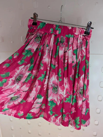 Monnalisa Poppy Print Skirt Age 12 152 Petite Summer