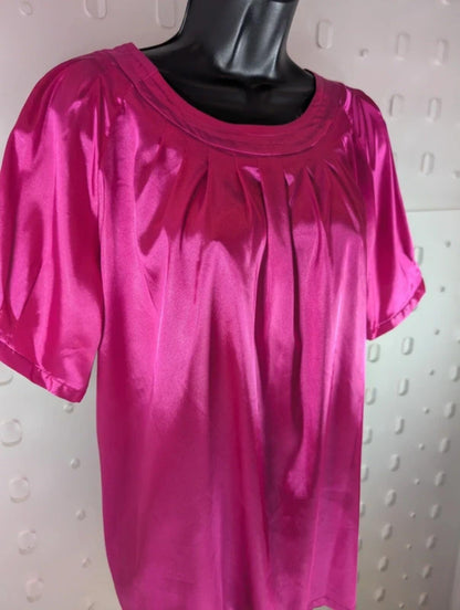 Paul Costelloe Collection Satin Blouse Pink Size 4