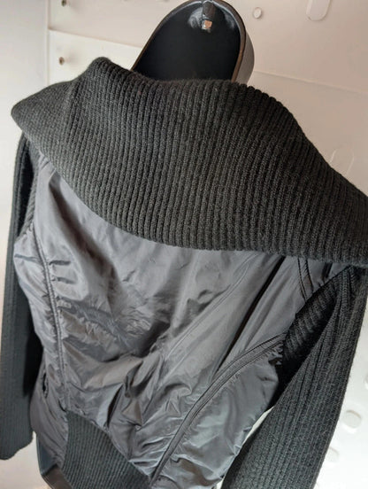 Max & Co Quilted Jacket with Ribbed Knit Sleeves – UK 10