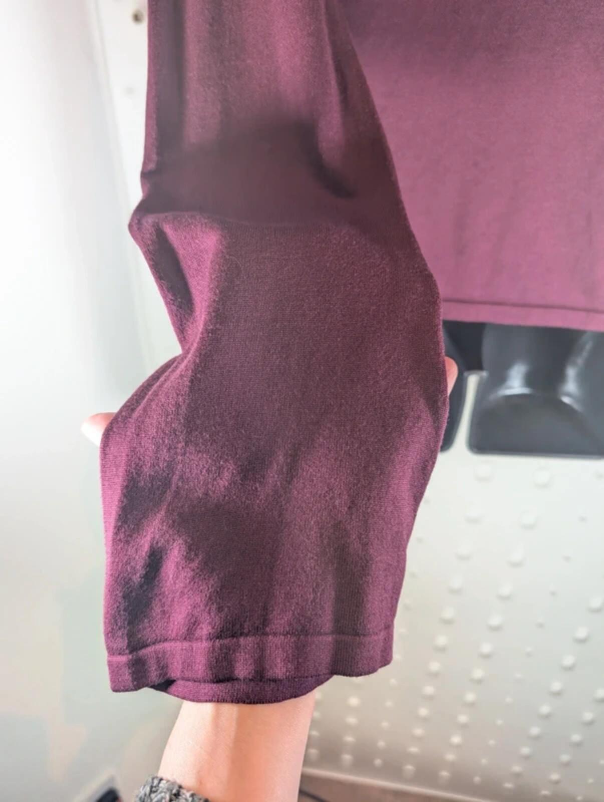 Paul Costelloe Dressage burgundy silk blend knit jumper size 3