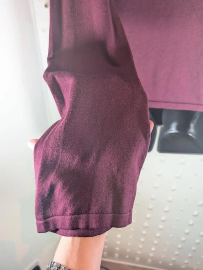 Paul Costelloe Dressage burgundy silk blend knit jumper size 3
